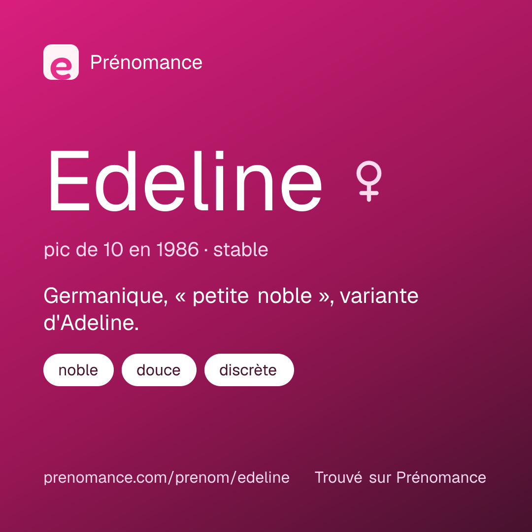 Carte de partage du prénom Edeline