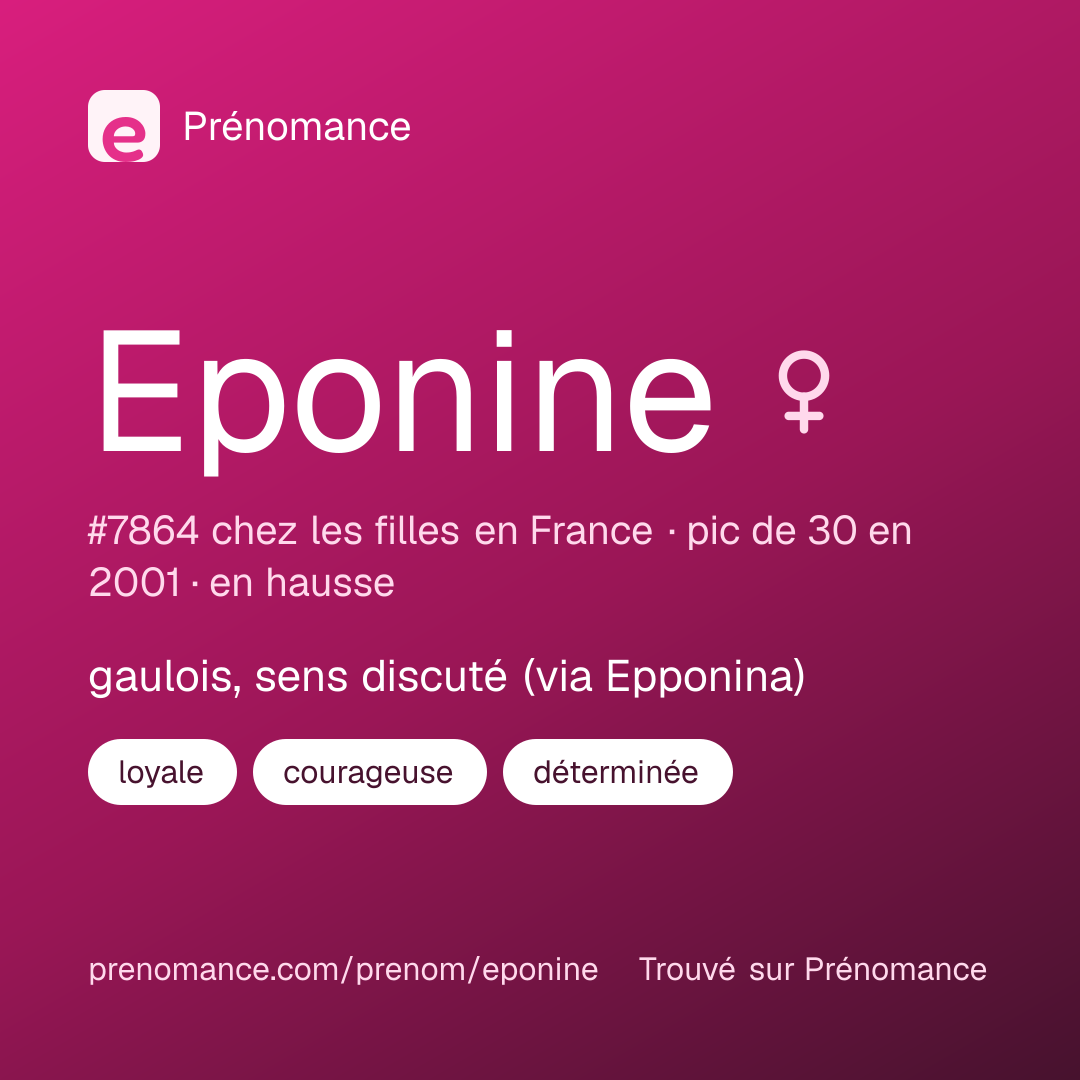 Carte de partage du prénom Eponine