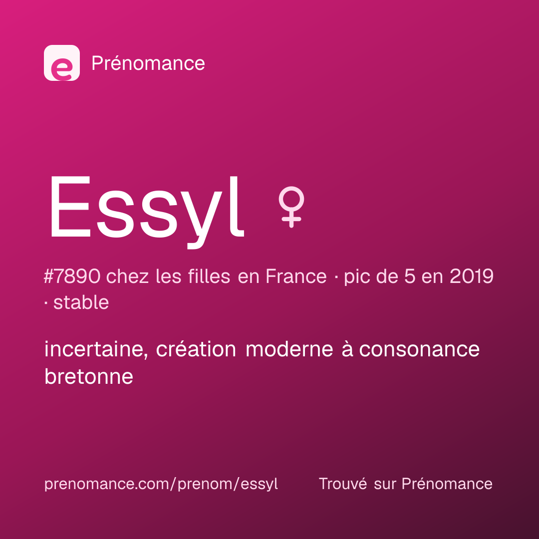 Carte de partage du prénom Essyl