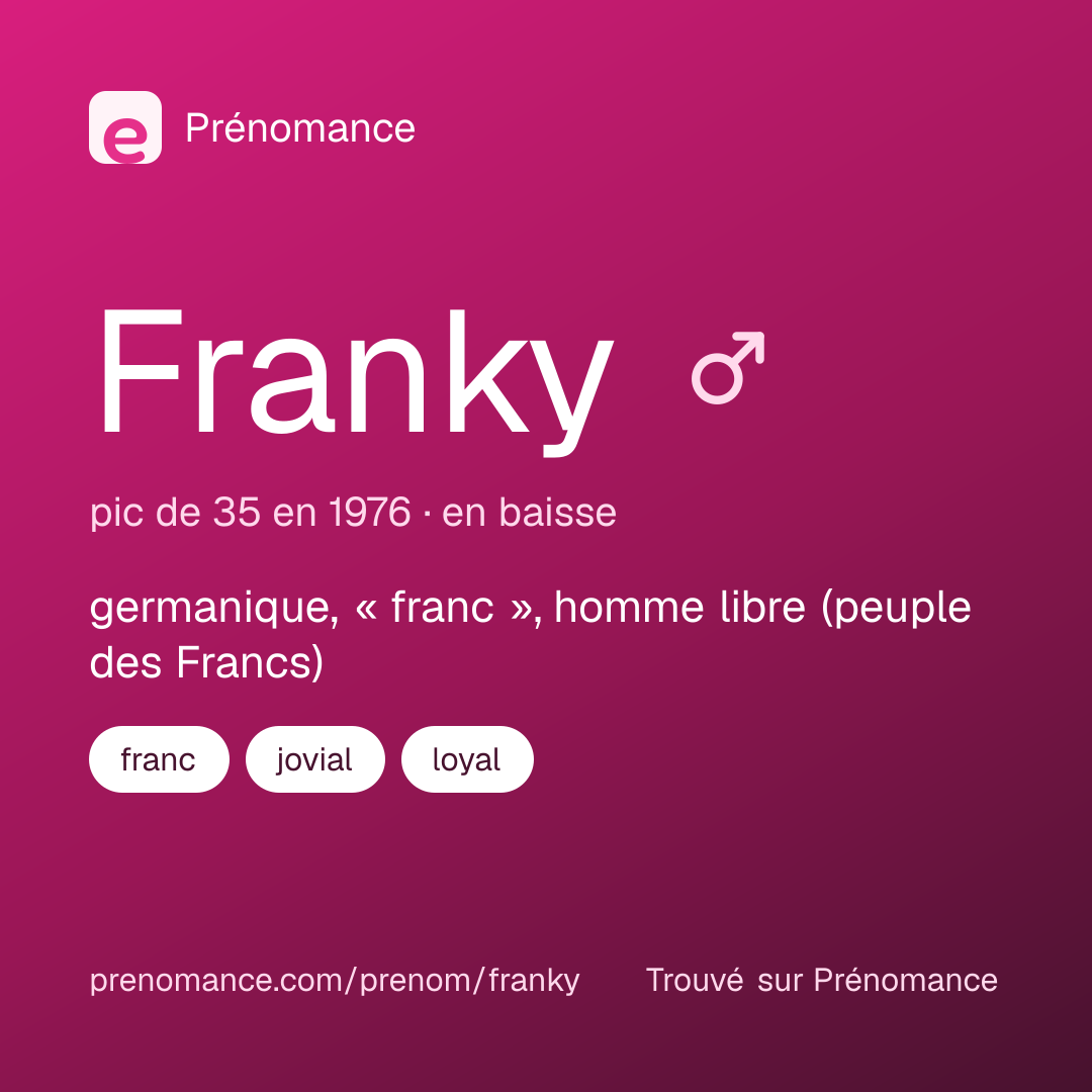 Carte de partage du prénom Franky