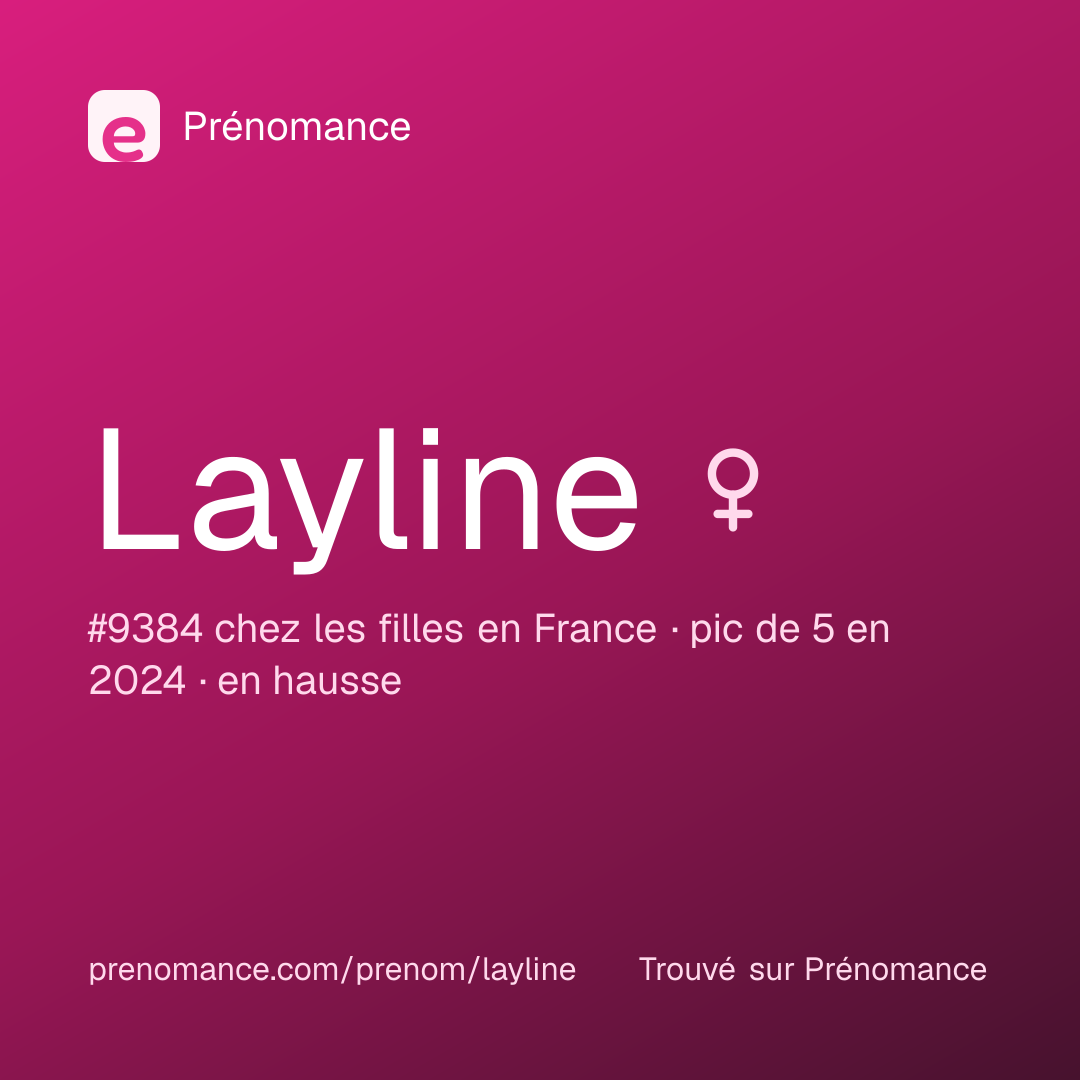 Carte de partage du prénom Layline