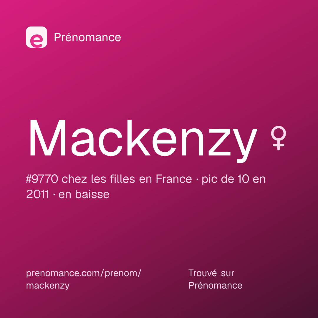 Carte de partage du prénom Mackenzy