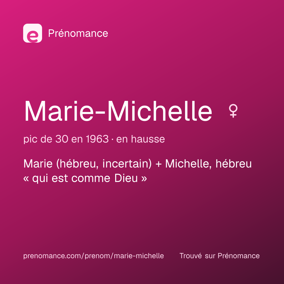 Carte de partage du prénom Marie-Michelle