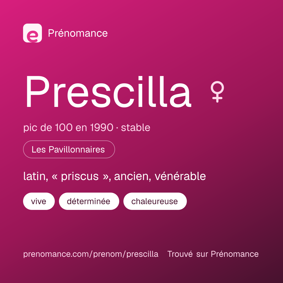Carte de partage du prénom Prescilla