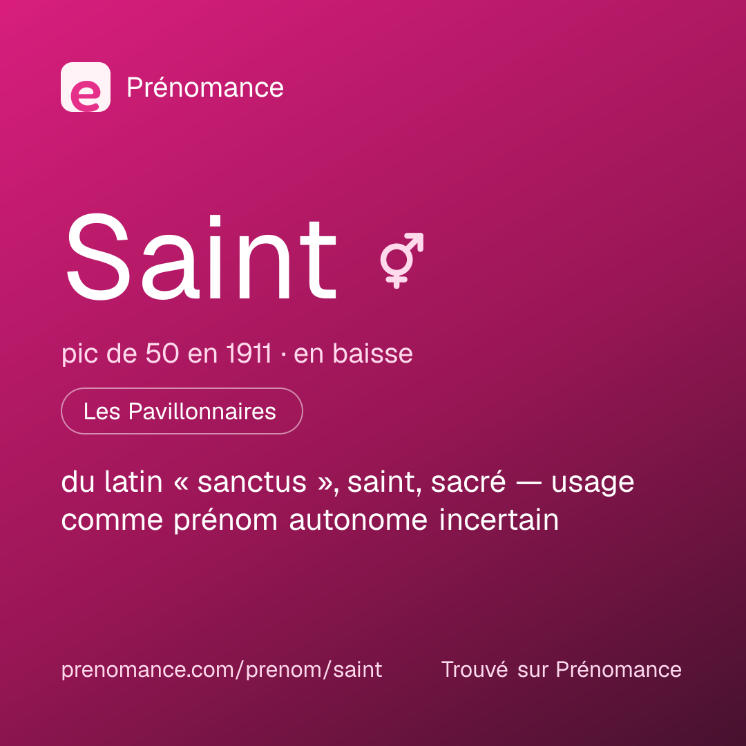 Carte de partage du prénom Saint