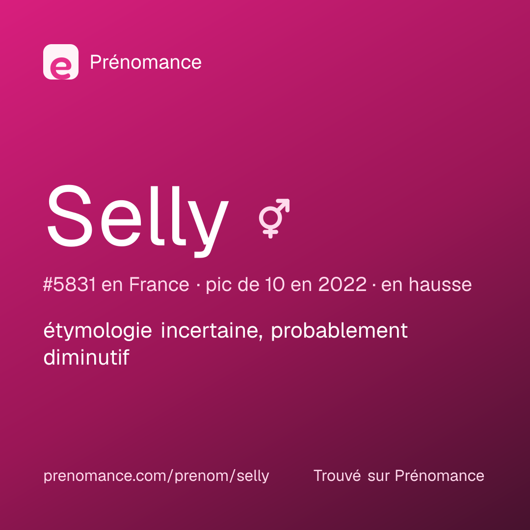 Carte de partage du prénom Selly