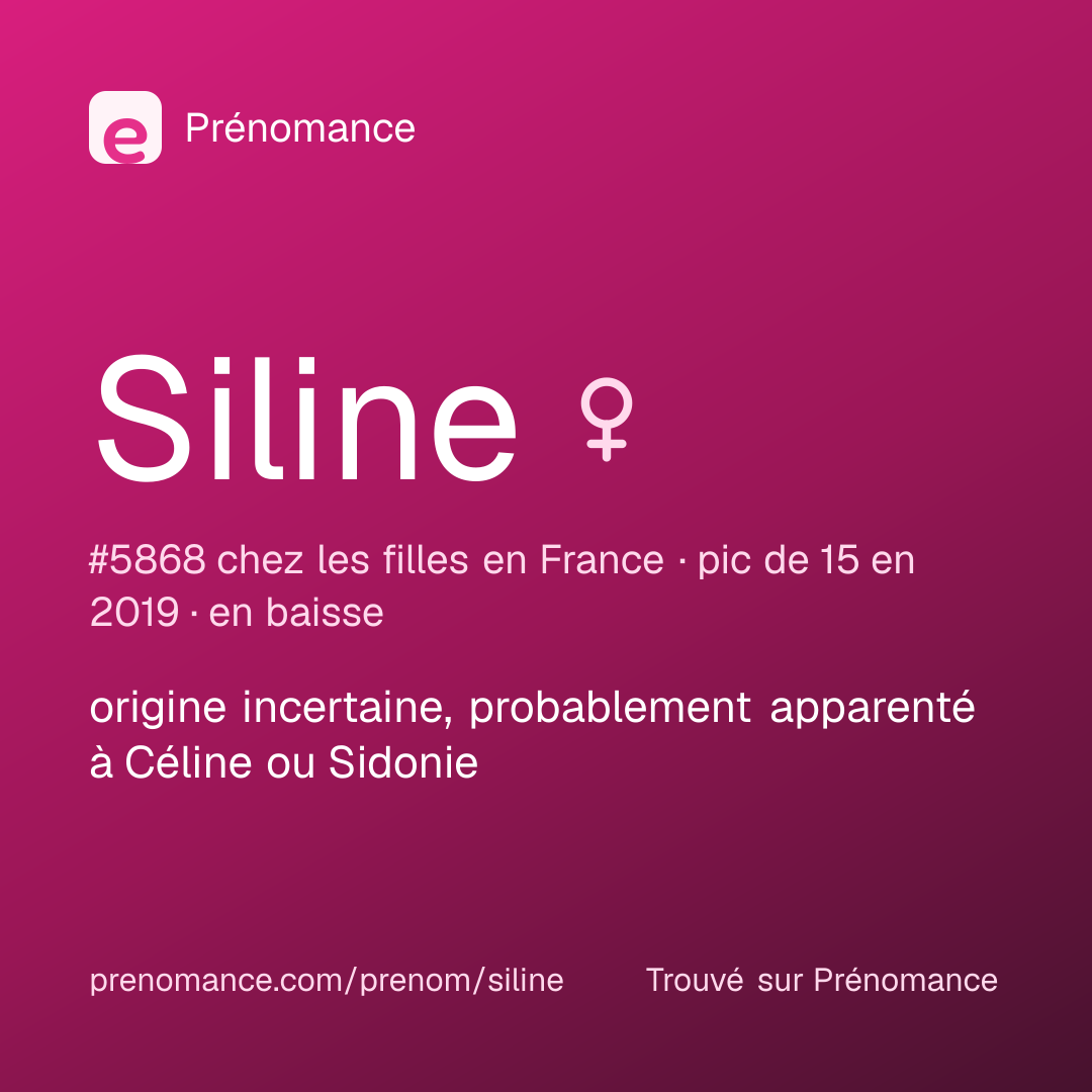 Carte de partage du prénom Siline