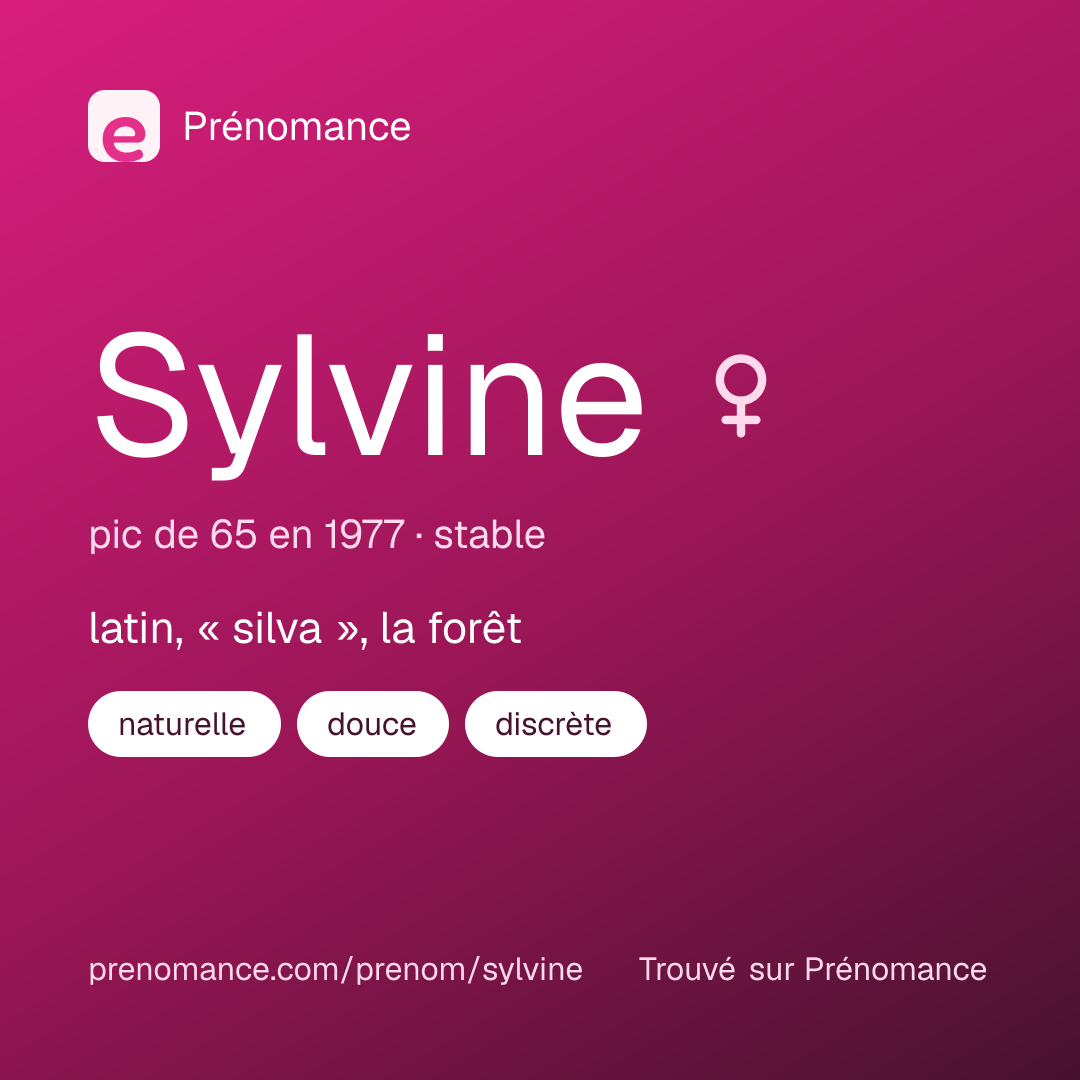 Carte de partage du prénom Sylvine