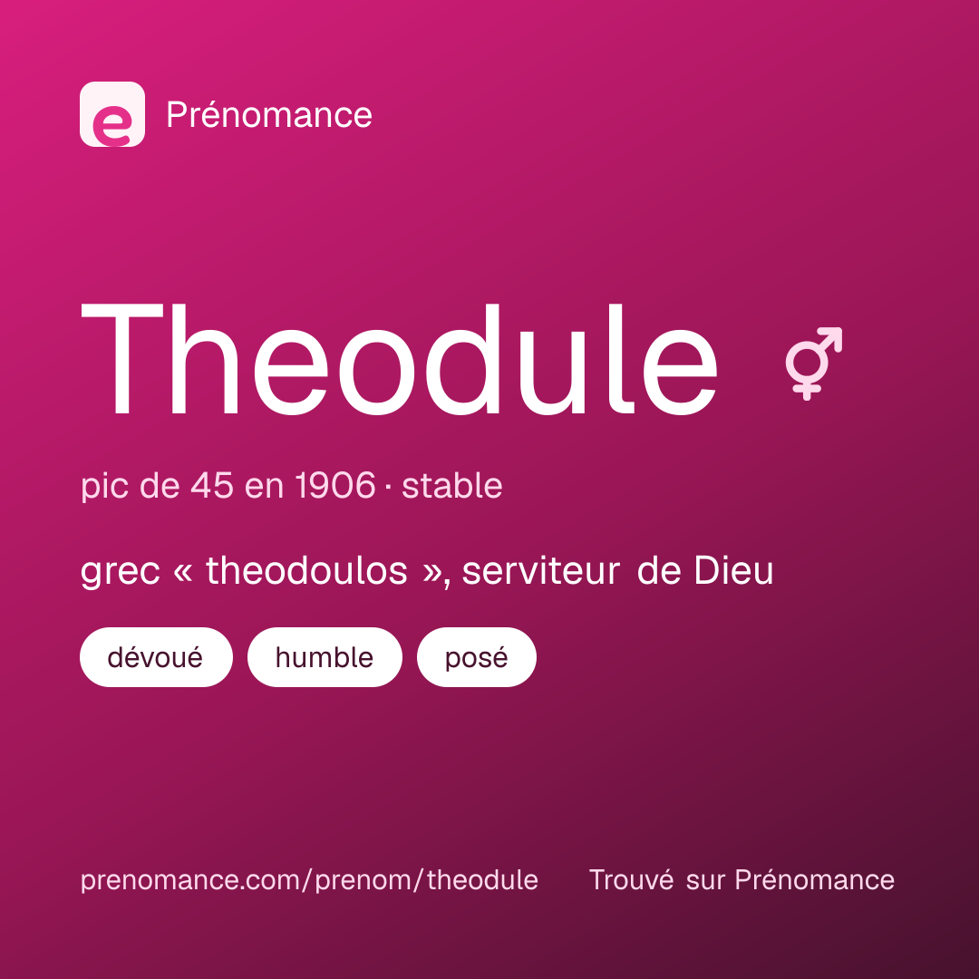 Carte de partage du prénom Theodule
