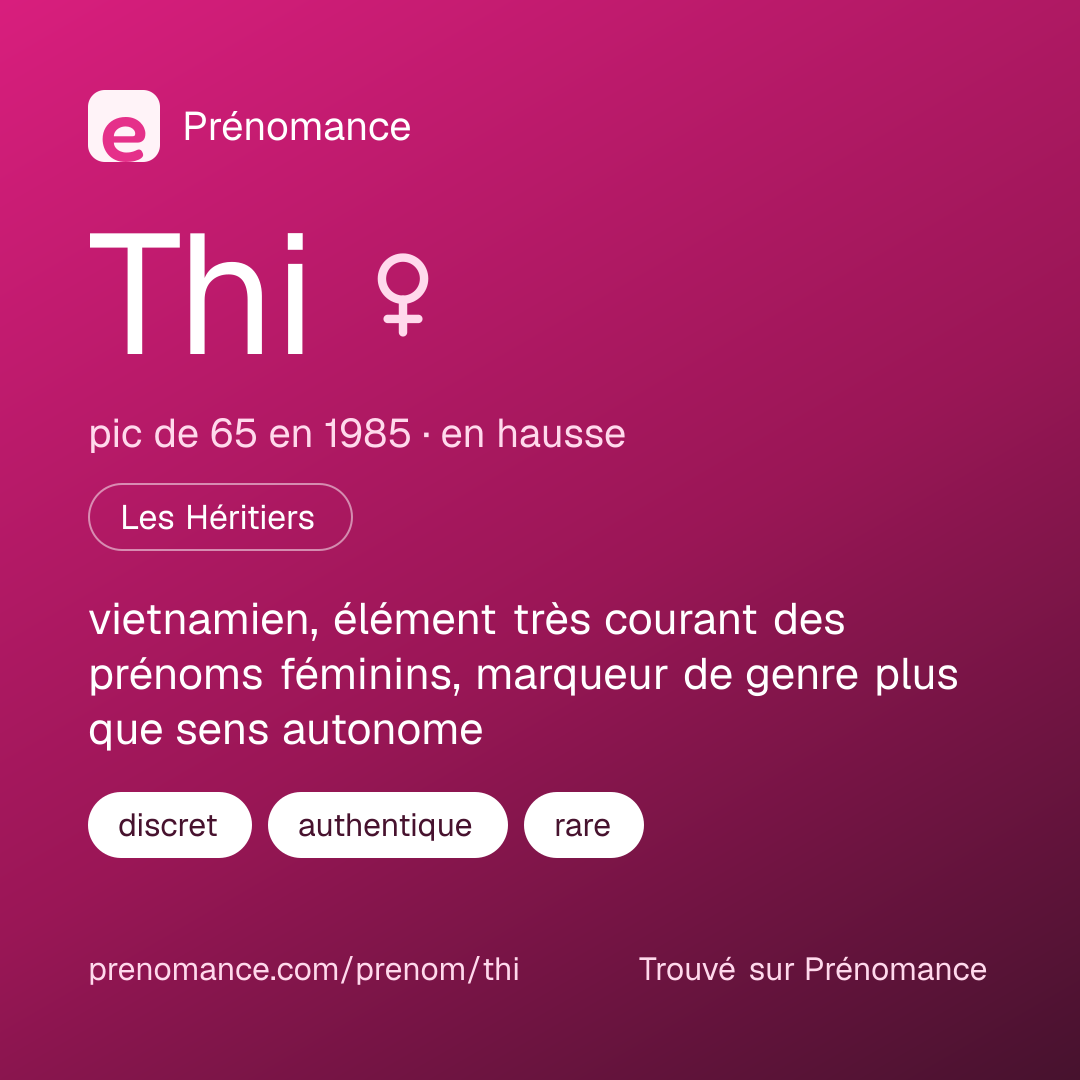 Carte de partage du prénom Thi